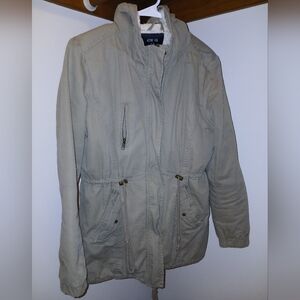 Light Olive Green Active USA Medium Jacket Faux Fur Lined